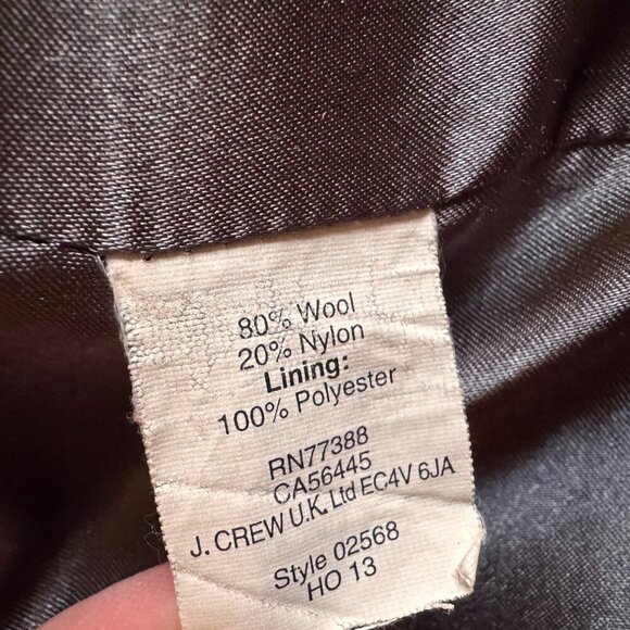 J.Crew Black Hooded Toggle Wool Coat Size 2 Fall Outfit Cozy Whimsigoth Layer - Picture 10 of 13